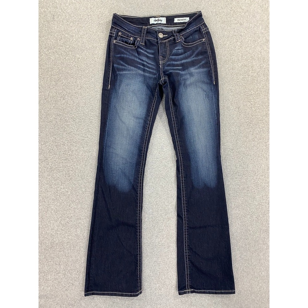 Daytrip Virgo Bootcut Dark Wash Women's Jeans Size 25L (26x33) Stretch Stitching